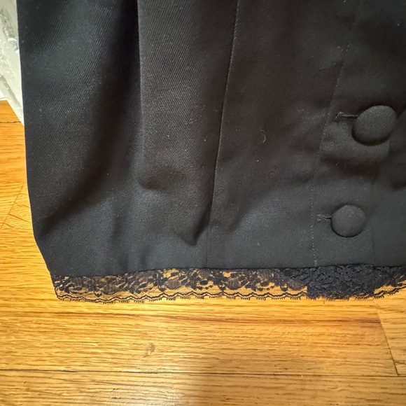 For Love And Lemons Black Lace-Trimmed Dress - Picture 5 of 6